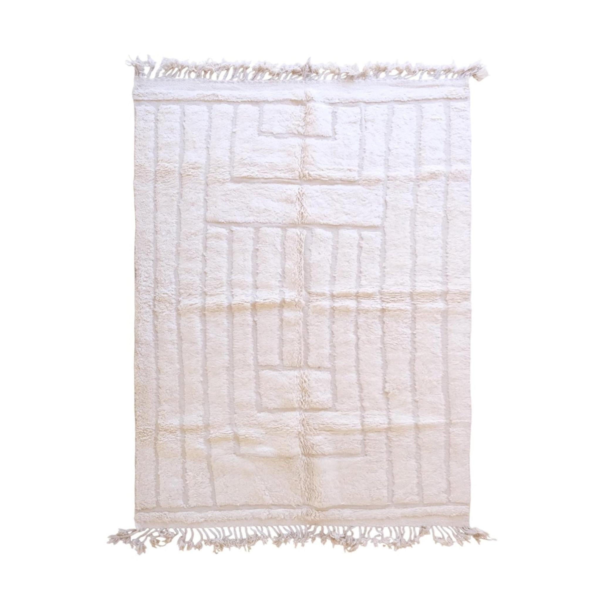 BERBERTEPPICH aus reiner Wolle 238x 333 cm - Weiß, Naturmaterialien (238/333cm) - AFK Living