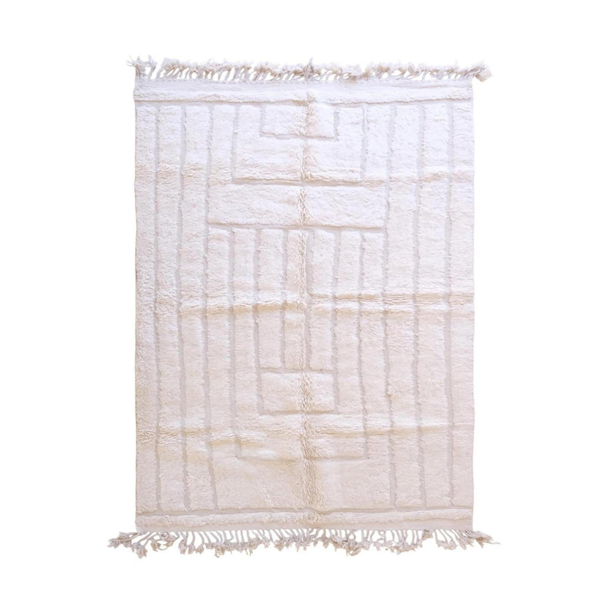 BERBERTEPPICH aus reiner Wolle 238x 333 cm - Weiß, Naturmaterialien (238/333cm) - AFK Living