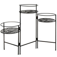 PFLANZENSTÄNDER Metall Leaf 49 cm schwarz - Schwarz, Metall (22/49/66cm) - Atmosphera Createur d´interieur