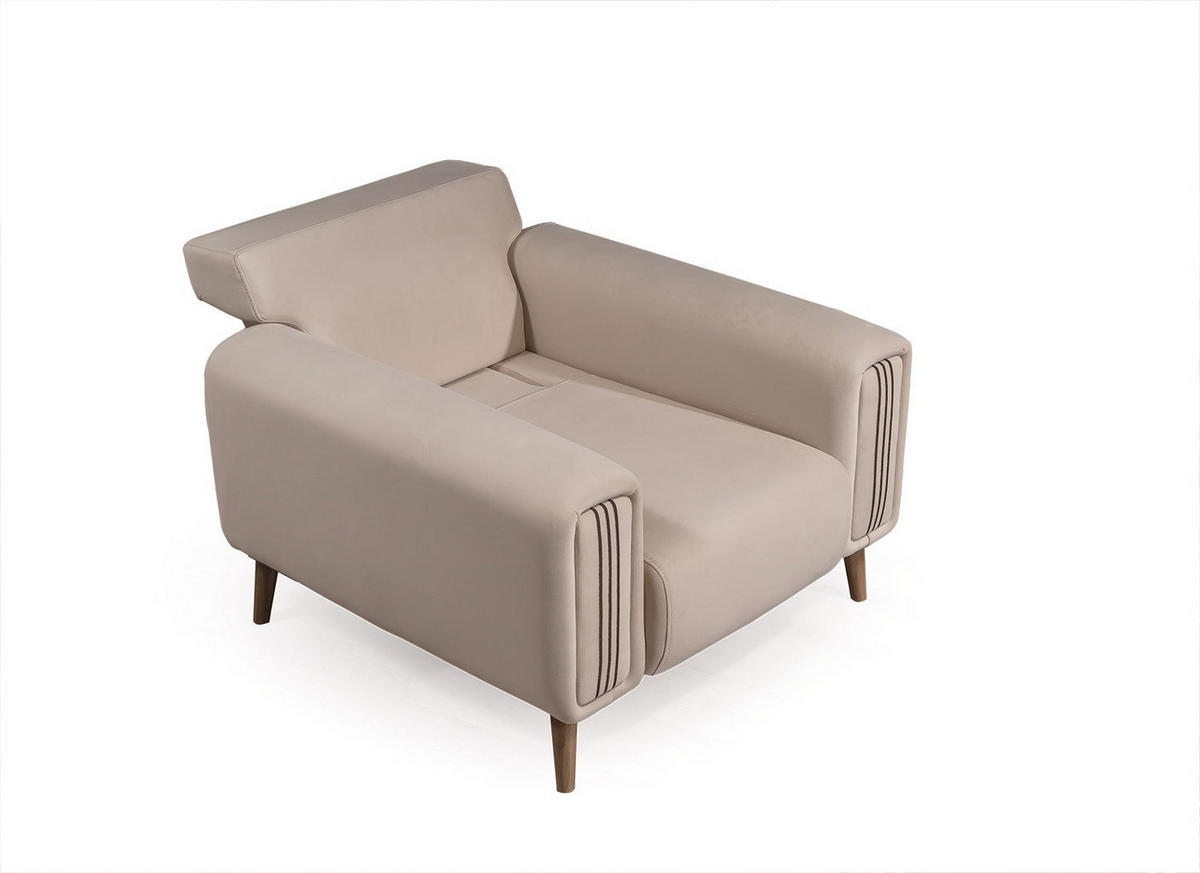 1-SITZER Sofa SANTERO, Grau - Beige, Holz/Textil (120/100/90cm)