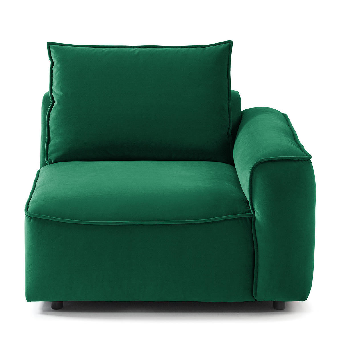 MODULSESSEL - Dunkelgrün, Holz/Textil (104/82/99cm) - home24