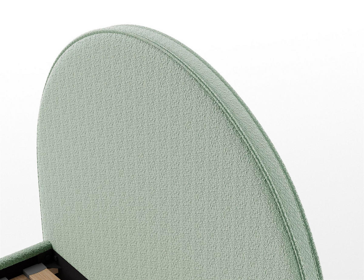 POLSTERBETT Karlotta 97x107x212 aus Holzwerkstoff in Grün - Grün, Holzwerkstoff (90/200cm) - 58aufmkessel