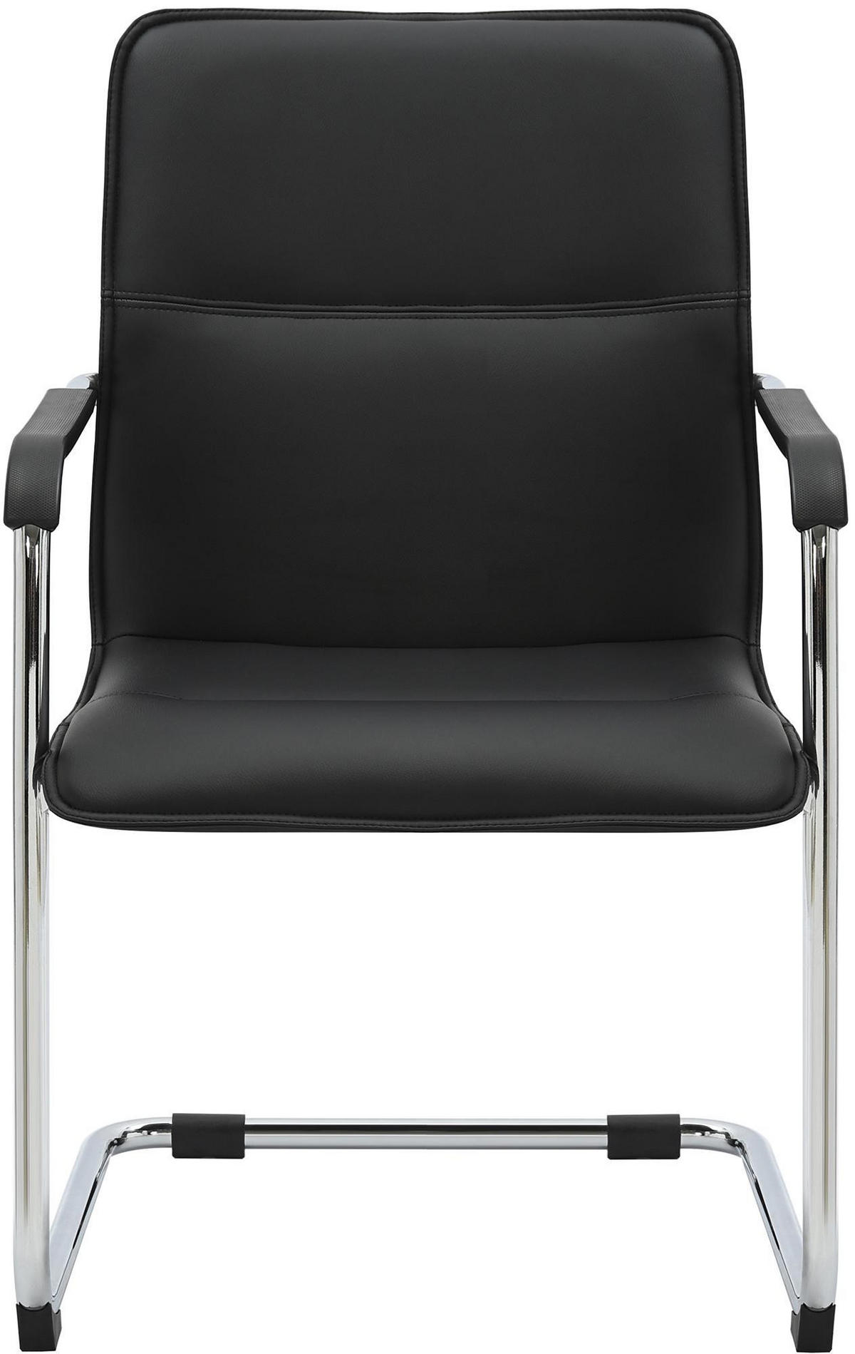 SCHWINGSTUHL 2er Set Lederlook Schwarz - Schwarz, Textil/Metall (57/92/59cm) - CLP