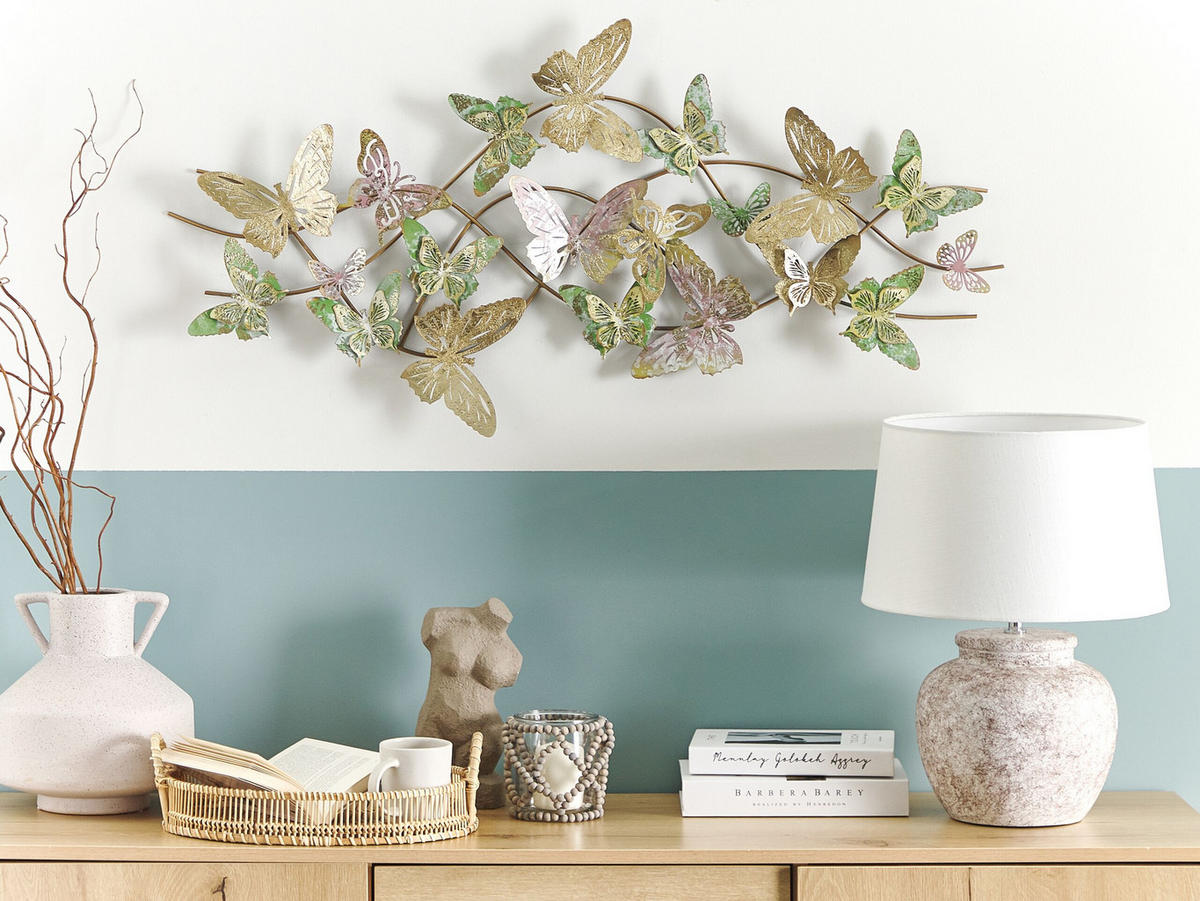 WANDDEKORATION Metall bunt Gallium - Multicolor, Metall (100/53/6cm) - Beliani