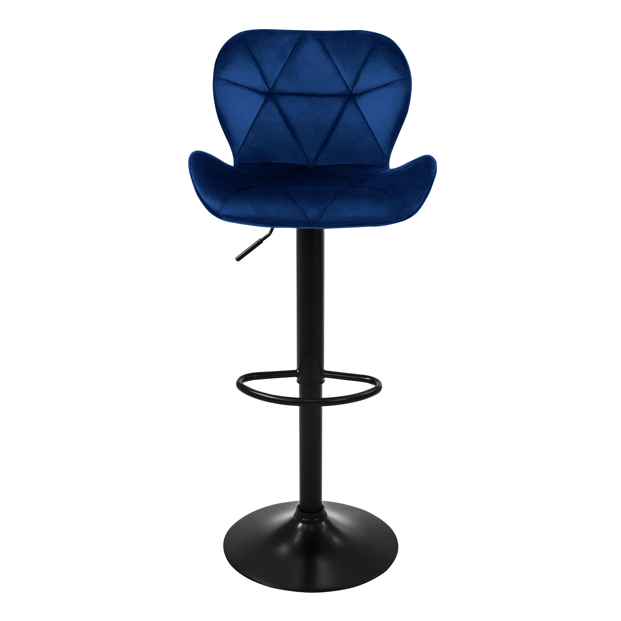 BARHOCKER Samt blau 2er Set - Blau, Metall (41/110/47cm) - ML-DESIGN