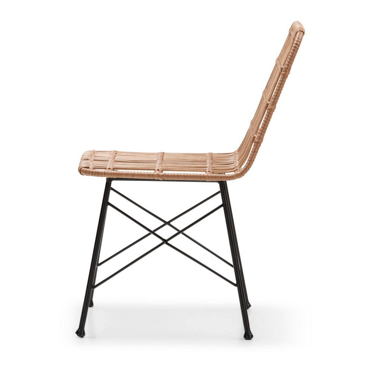 GARTENSESSEL Alviano aus Kunstrattan - Hellbraun, Kunststoff/Metall (48/83/60cm) - Selsey
