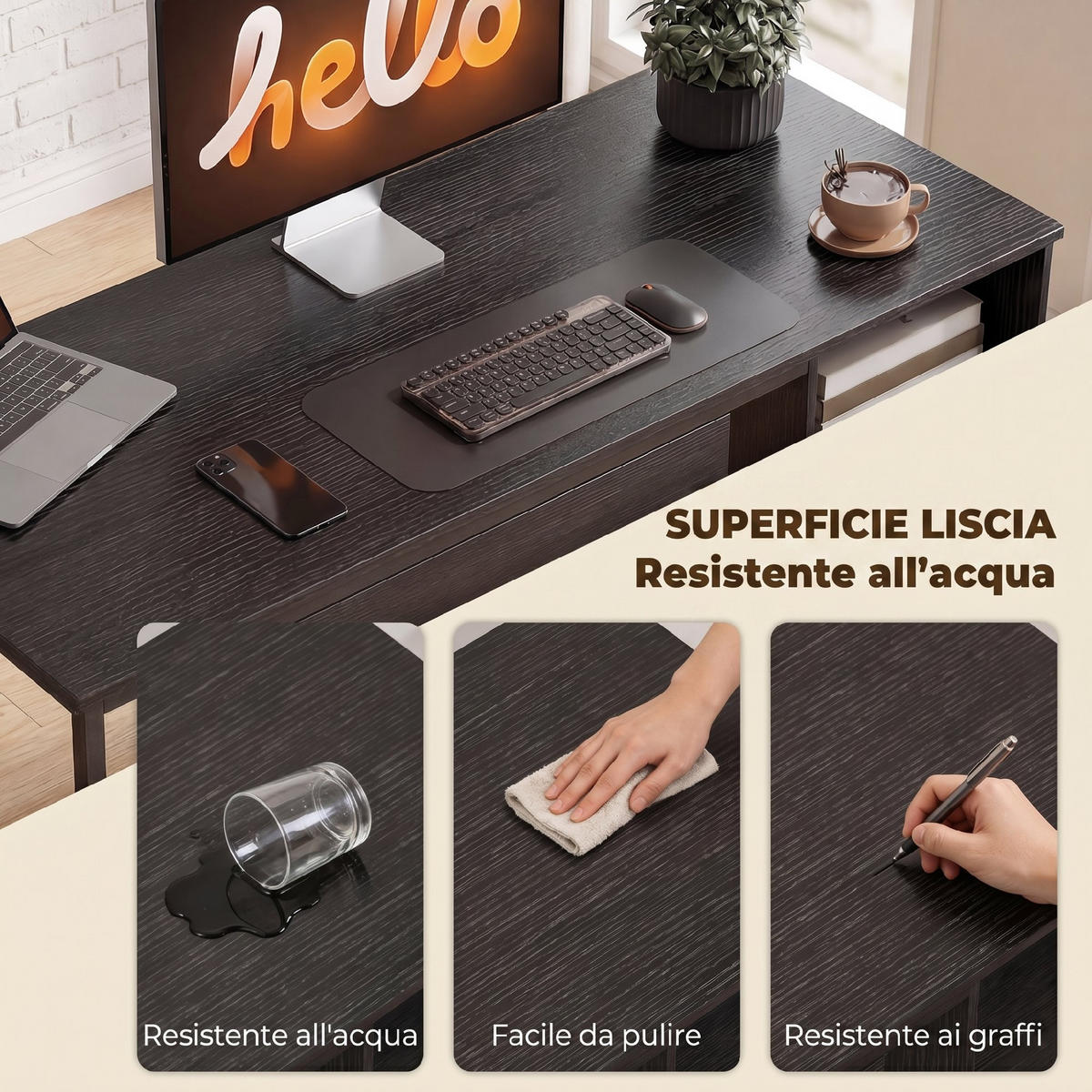 BÜROTISCH Schwarz 1 Stück - Schwarz, Holzwerkstoff (52.3/120/76cm) - GiPP