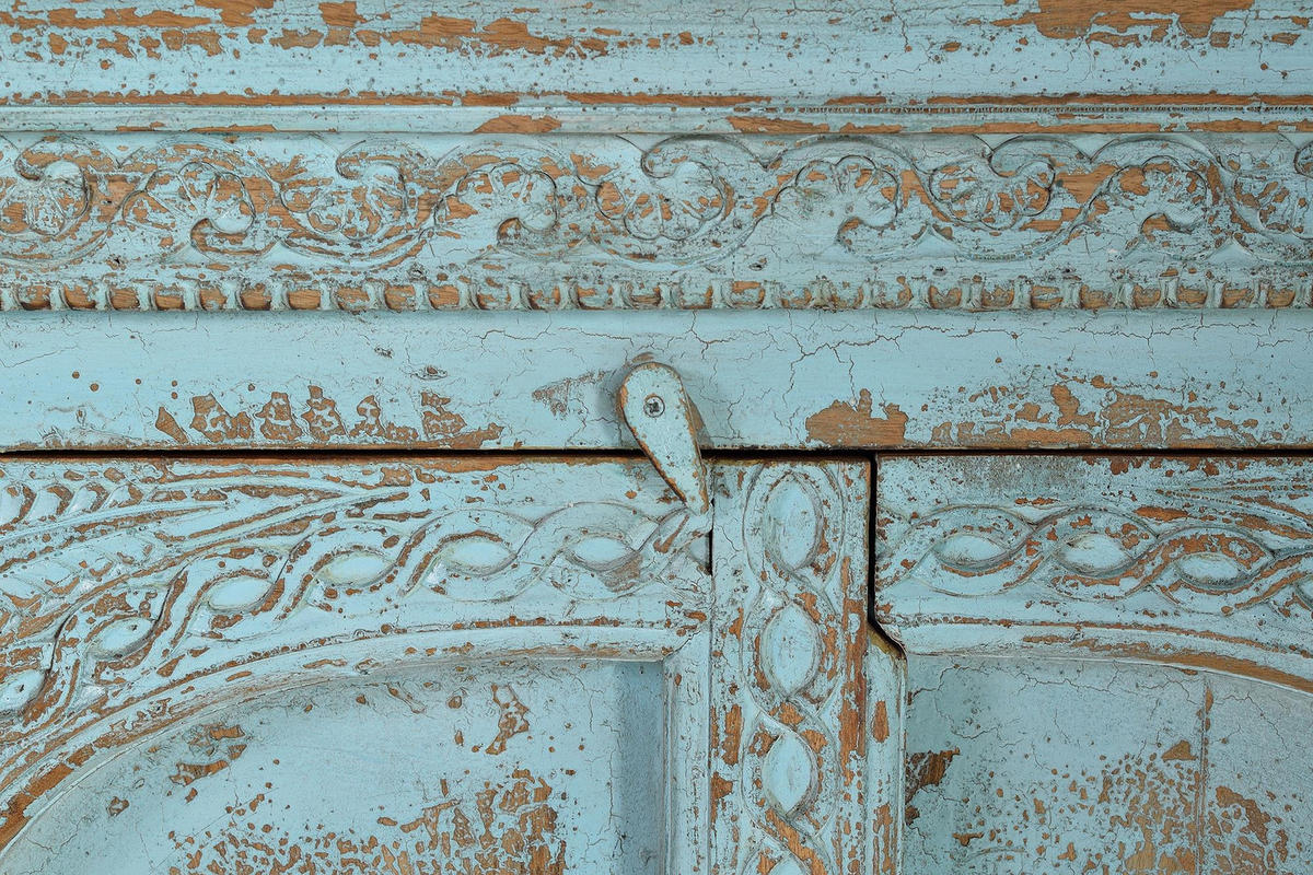 SIDEBOARD aus Mangoholz - Blau, Holz (45/100/190cm) - Giner y Colomer