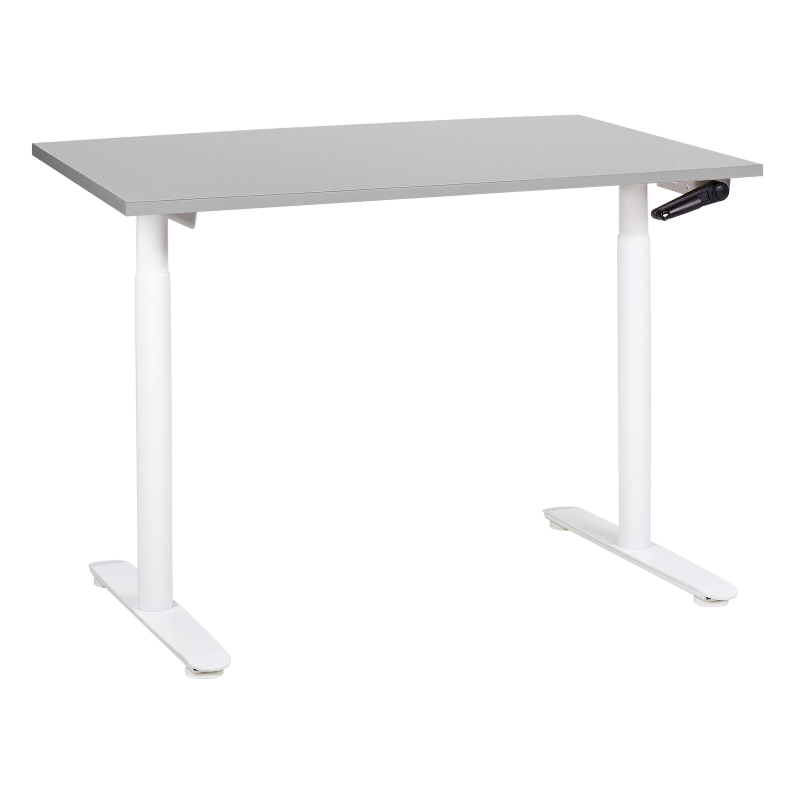 Beliani PSACÍ STŮL šedobílý 120/72 cm manuální výškově nastavitelný Destin IV