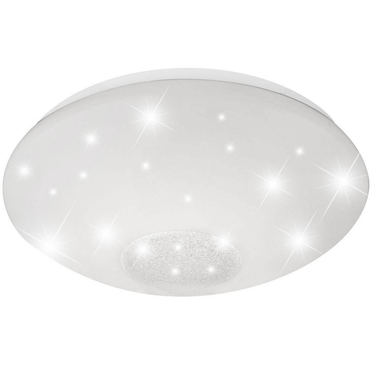 LED DECKENLEUCHTE Kristalloptik Weiß - Weiß, Glas (29/29/10cm) - Globo Lighting