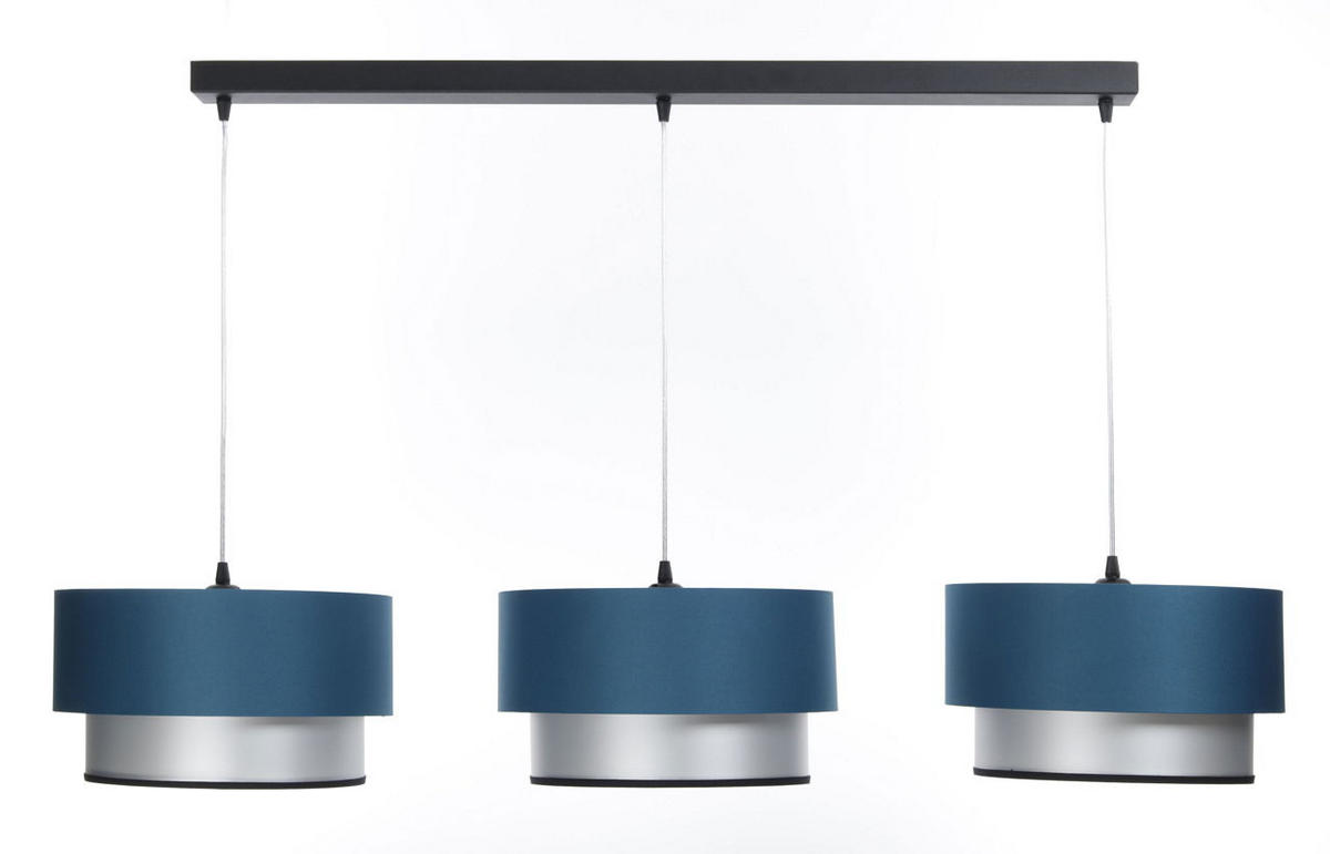 HÄNGELEUCHTE Blau 30/88 cm - Silberfarben, Kunststoff (30/2.6/88cm) - ONZENO