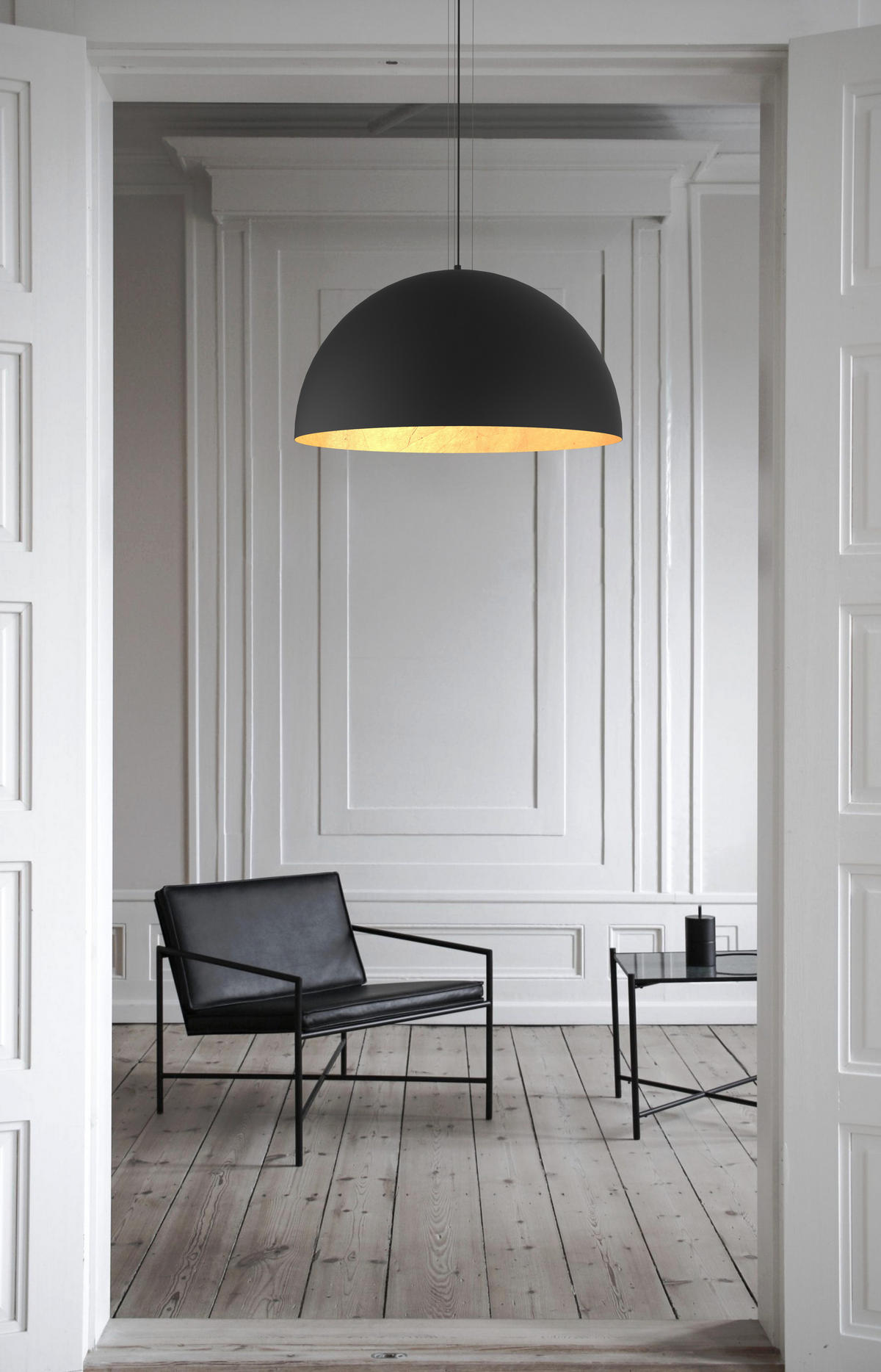 HÄNGELEUCHTE - Goldfarben, Metall (80/80/40cm) - Lumicom