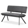 SITZBANK JUNA 140/57/86 cm Anthrazit - Anthrazit, Textil/Metall (140/86/57cm) - B&D Home