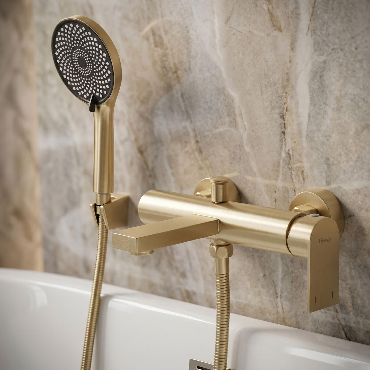 WANNENARMATUR Rea Hunter Brush Gold - Goldfarben, Metall (15/6/22.5cm) - REA