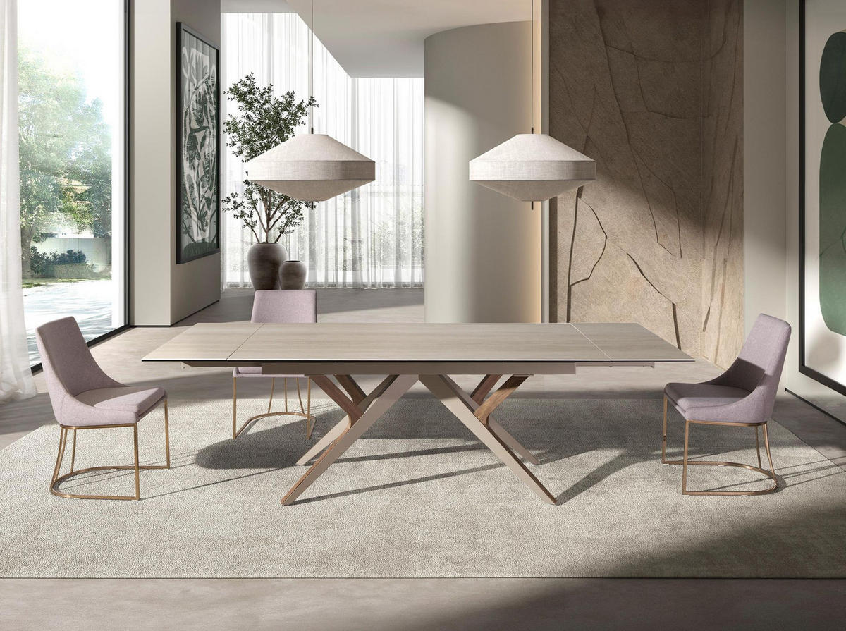 STUHL Stuhl aus grauem Stoff 50/59/86 cm - Grau, Textil/Metall (50/86/59cm) - ANGEL CERDA