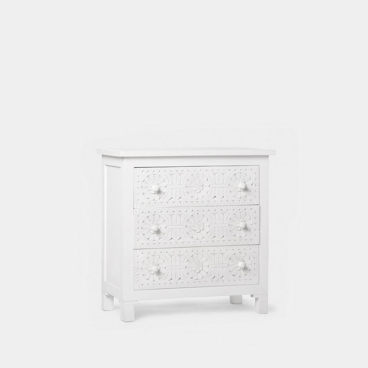 KOMMODE MIT SCHUBLADEN Iraya Weiß 80 cm x 82 cm - Weiß, Holzwerkstoff (80/82/40cm)