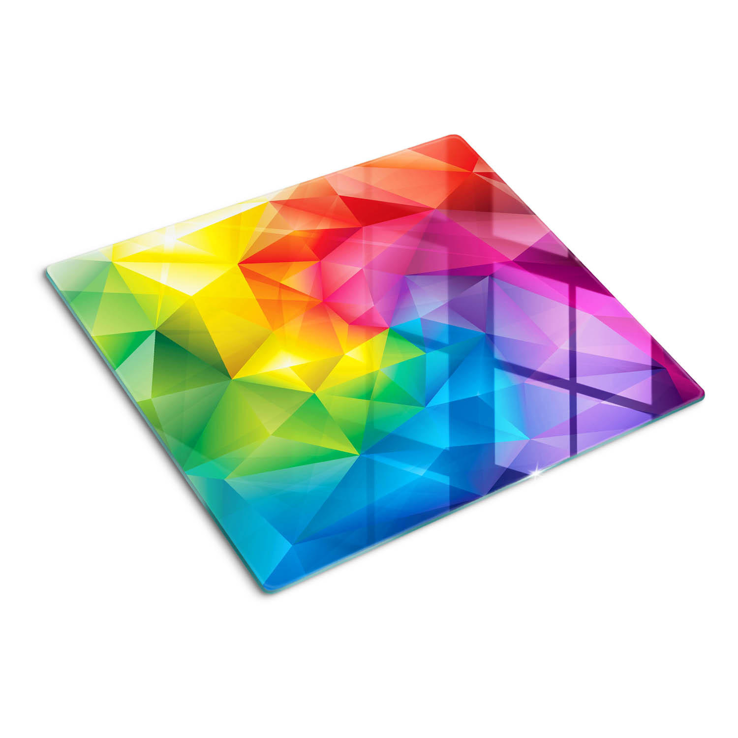 GLASPLATTE 60x52 cm Abstrakt - Multicolor, Glas (60/0.4/52cm) - TULUP