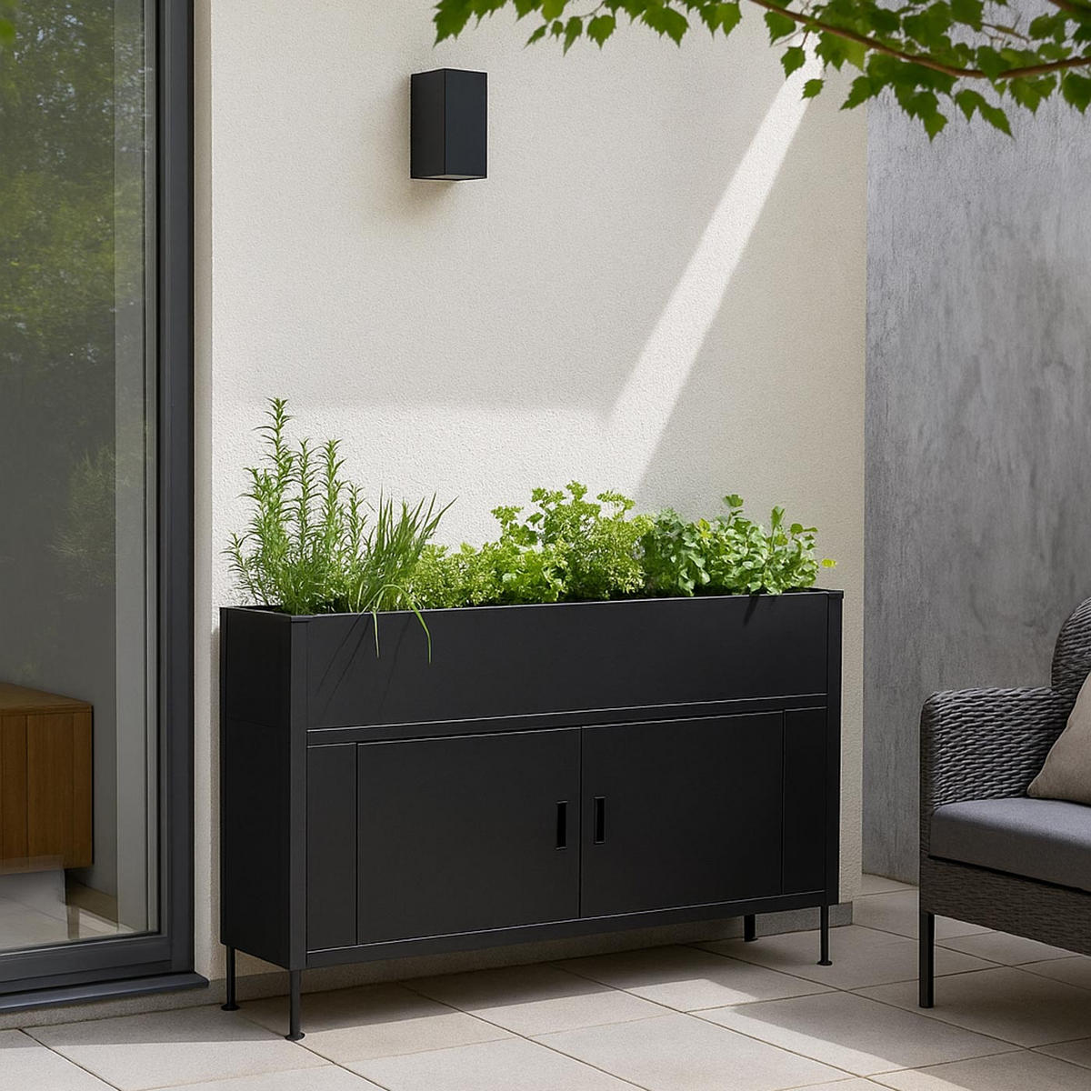 HOCHBEET Anthrazit - Anthrazit, Metall (161/91/51cm) - MCW