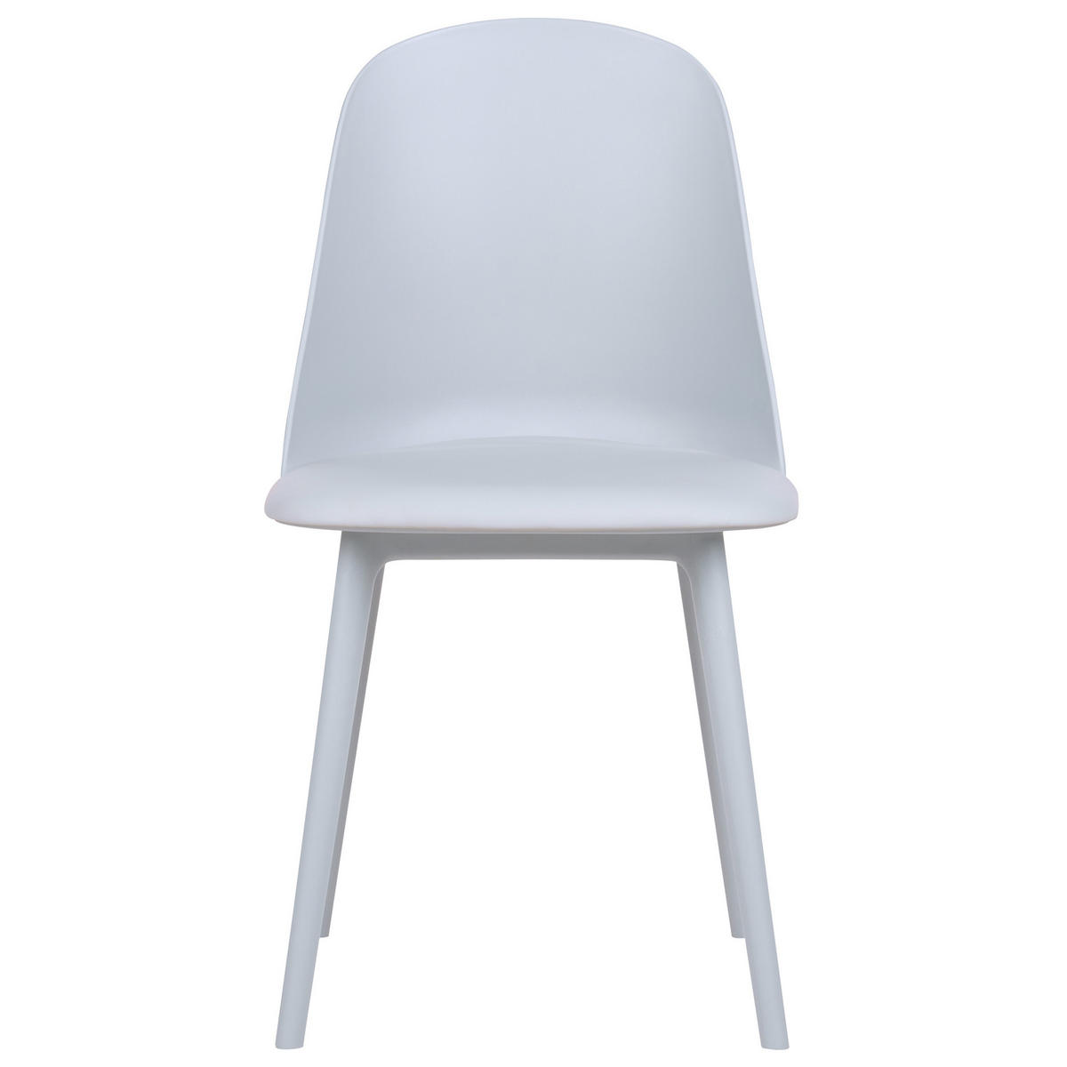 ESSZIMMERSTUHL 2er-Set Kunststoff/Kunstleder hellblau Fomby - Blau, Kunststoff (45/82/43cm) - Beliani