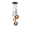 GALERIELEUCHTE Belluna 5-flammig Mehrfarbig Ø 14/24cm - Multicolor, Glas (24/24/45cm) - s.luce