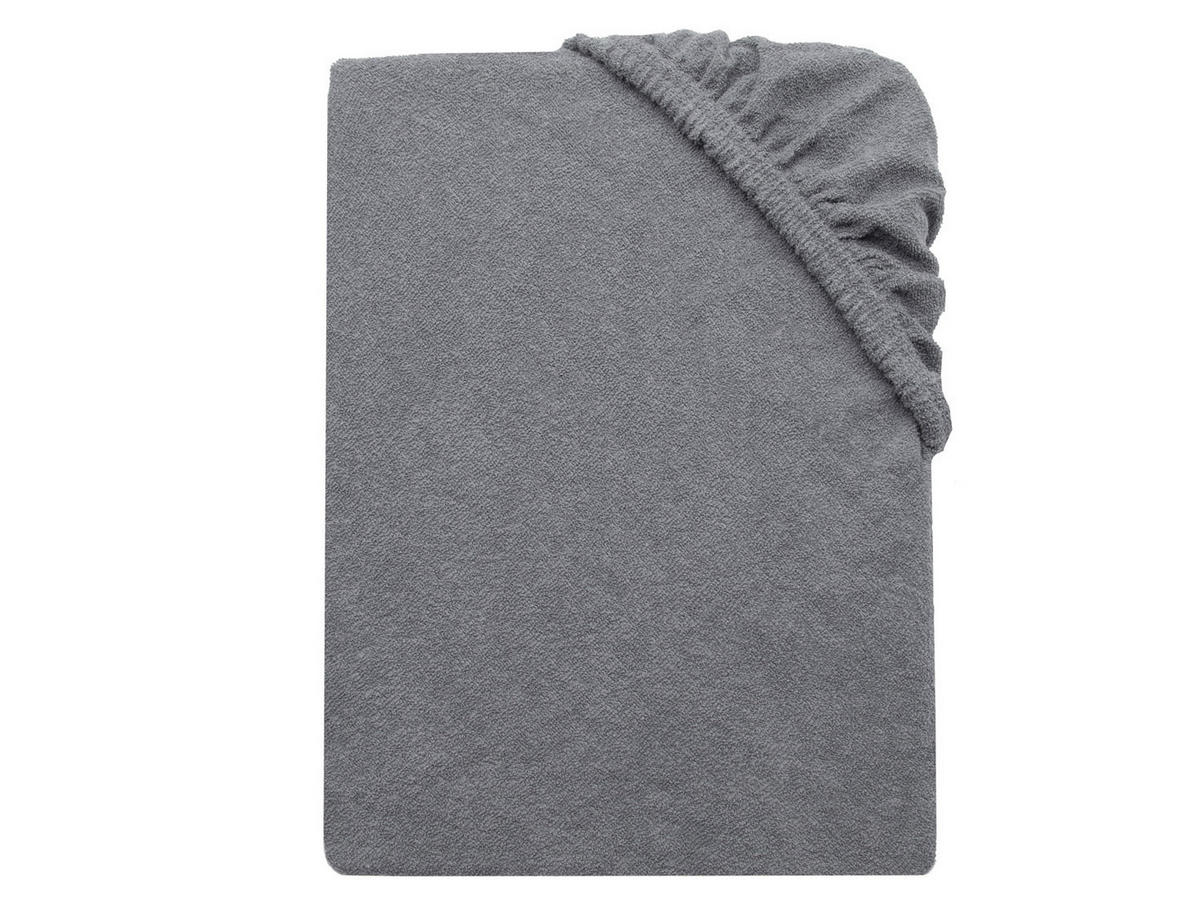 SPANNBETTLAKEN KIND, 80% Baumwolle, 20% Polyester, Grau - Graphitfarben, Naturmaterialien (70/140cm) - Zollner