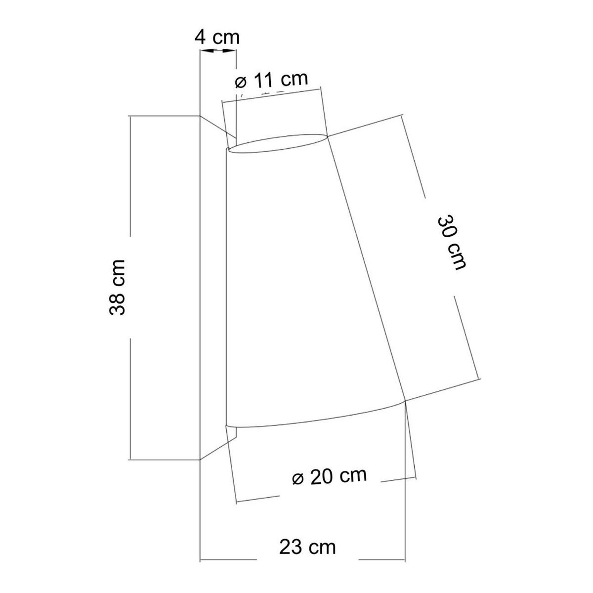 WANDLEUCHTE Dolzo, Hölzern und weiß, 38cm - Beige, Kunststoff (23/38/20cm) - KOSILUM