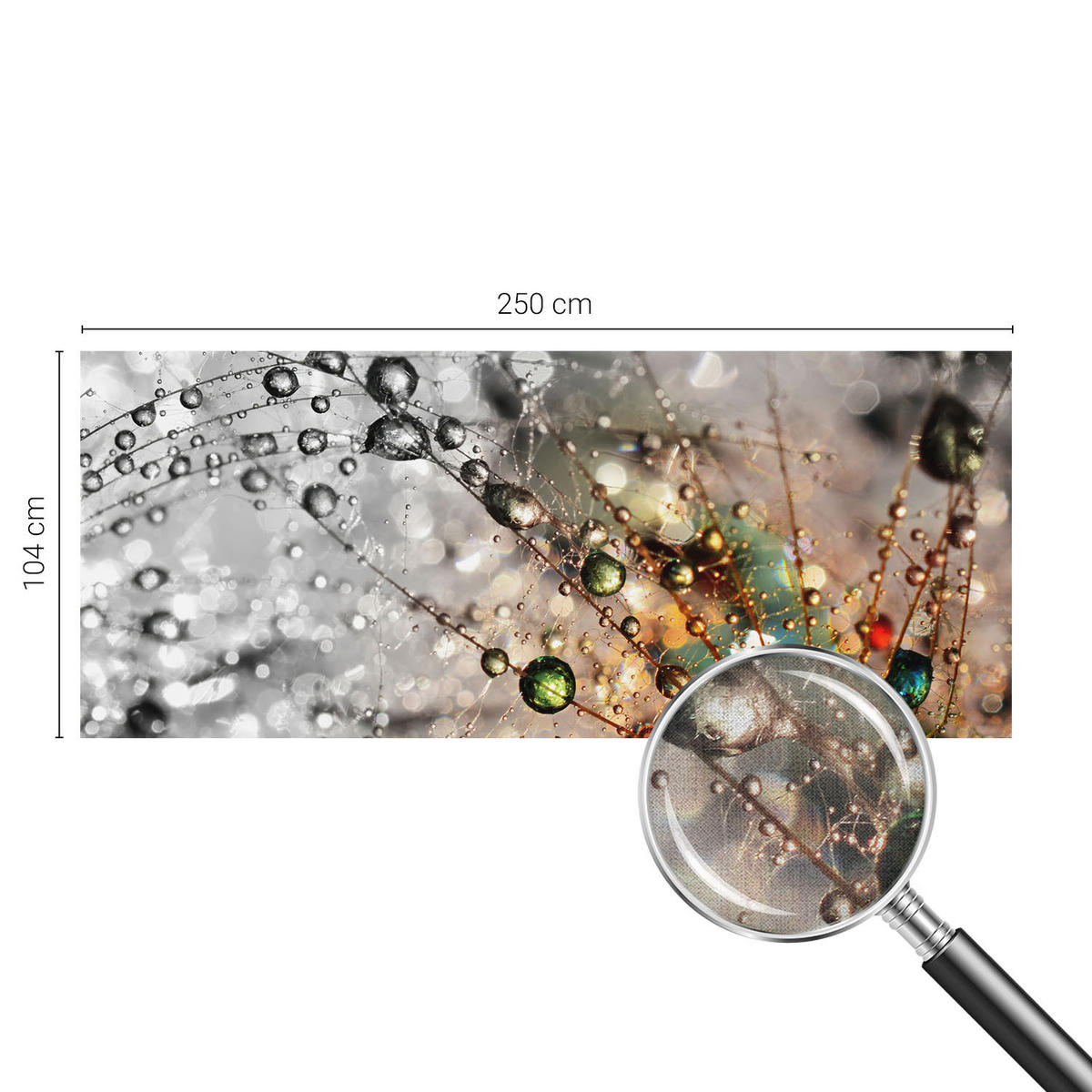 FOTOTAPETE 250x104 cm - Ich Taujuwelen - Weiß, Textil (250/104cm) - Wallfluent