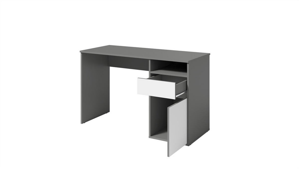 SCHREIBTISCH REGIS 120x53x75,5 cm Bürotisch Computertisch, Graphitfarben - Graphitfarben, Holzwerkstoff (53/120/75.5cm) - MASSENO