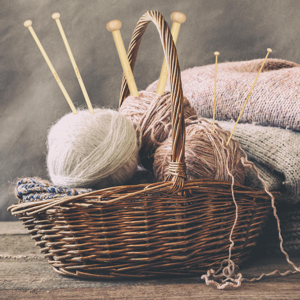 37-DIELNA súprava ihlíc - svetlohnedá, drevo/textil (1.9/1.9cm) - Relaxdays