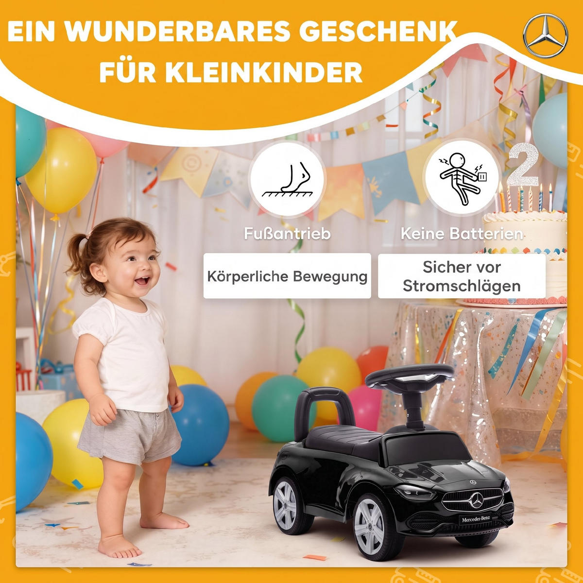 RUTSCHAUTO Kunststoff Stahl Schwarz - Schwarz, Kunststoff (65/28/39cm) - AIYAPLAY