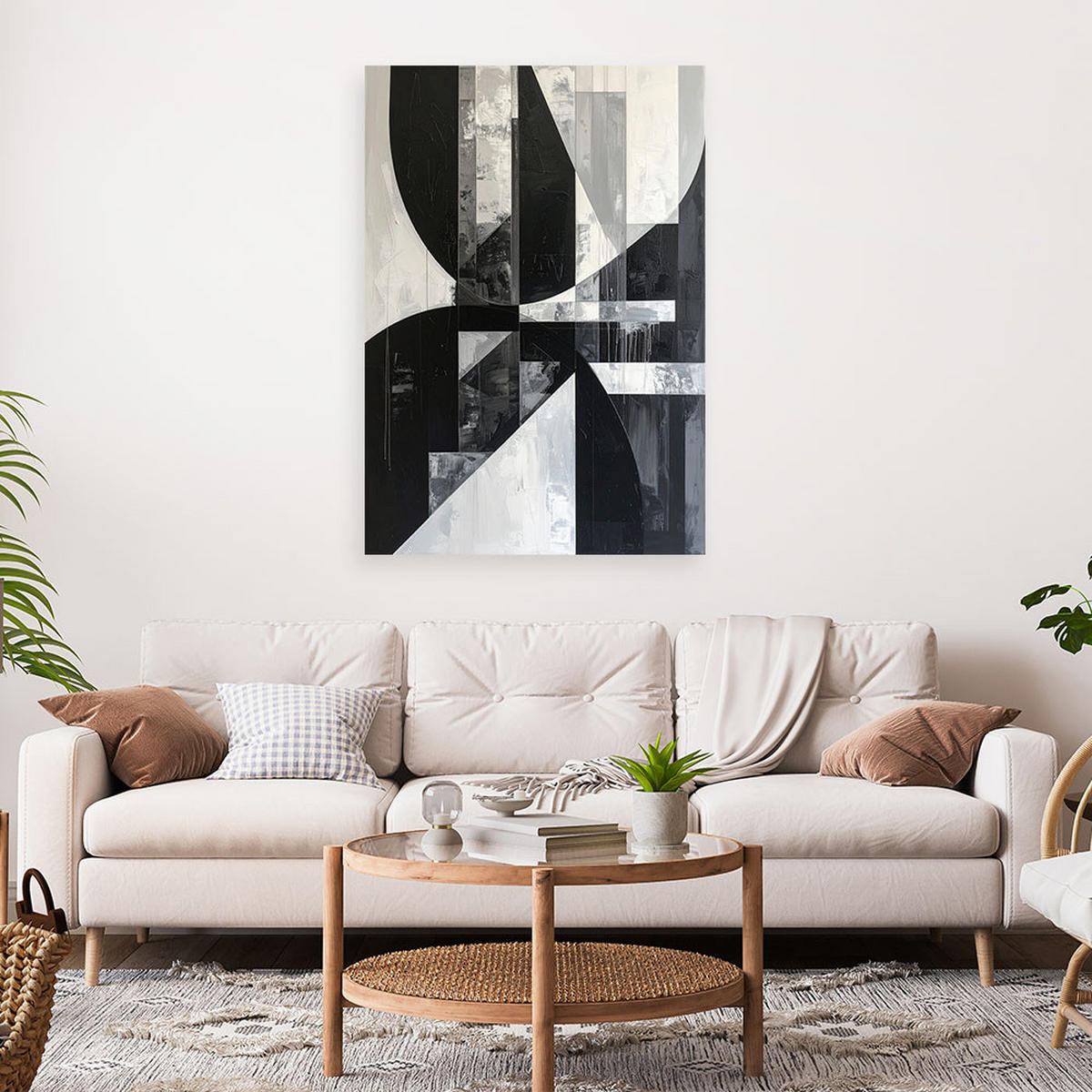 LEINWANDBILD 3D und geometrisch 80x120cm - Schwarz, Textil (80/120cm) - Feeby