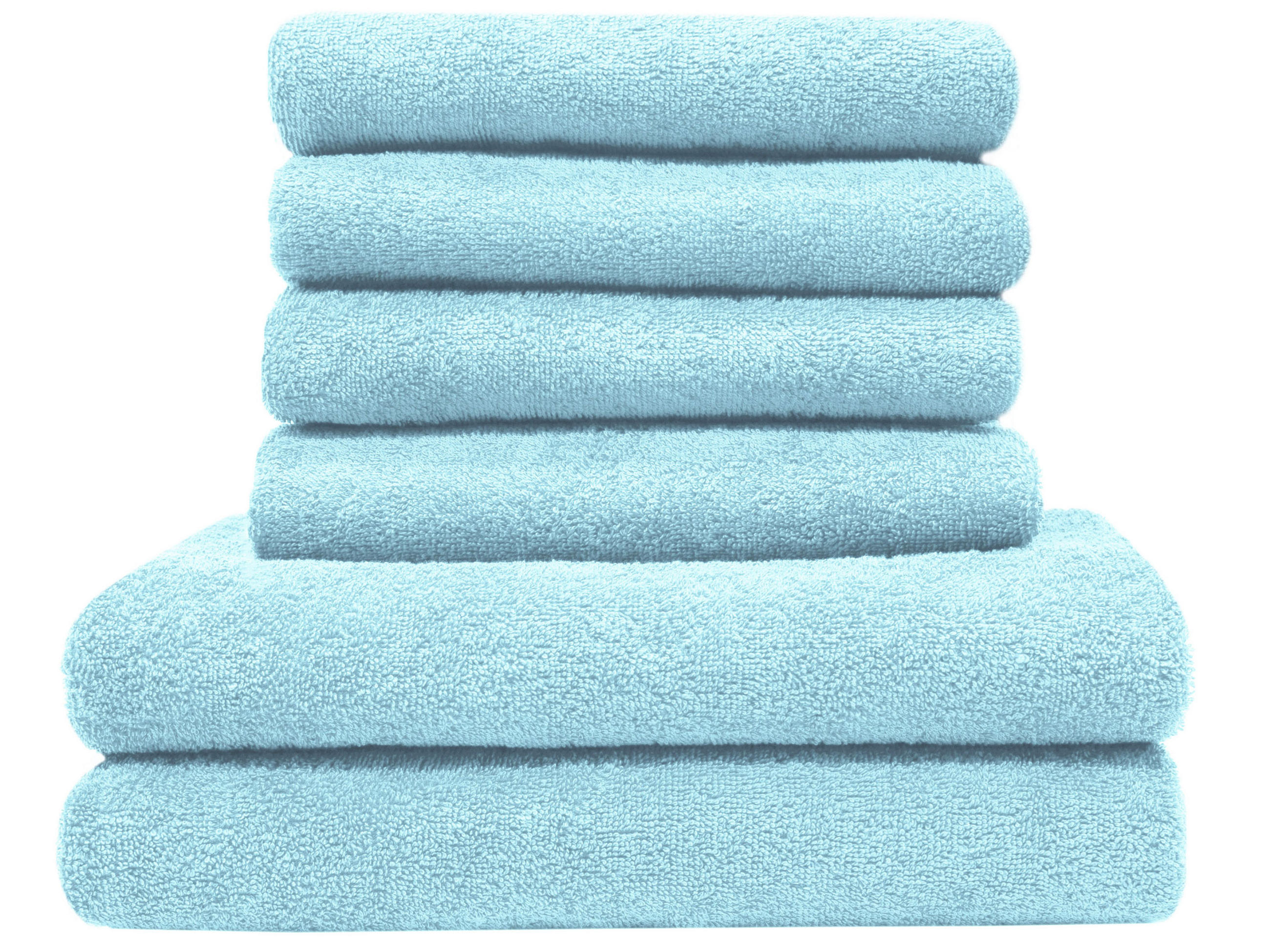 HANDTÜCHER SET, 6er-Set, 50x100 cm + 70x140 cm, 100% Baumwolle, Blau - Hellblau, Textil (50/100cm) - Zollner