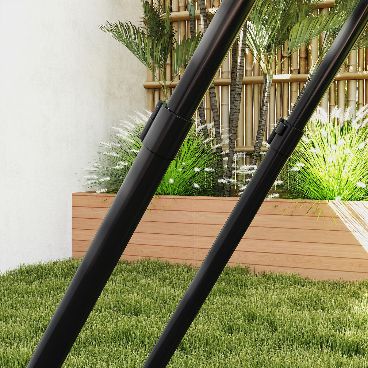 FUßBALL REBOUNDER, Stahl, Schwarz, 128 x 118 x 108-120 cm - Schwarz, Metall (118/128cm) - HOMCOM