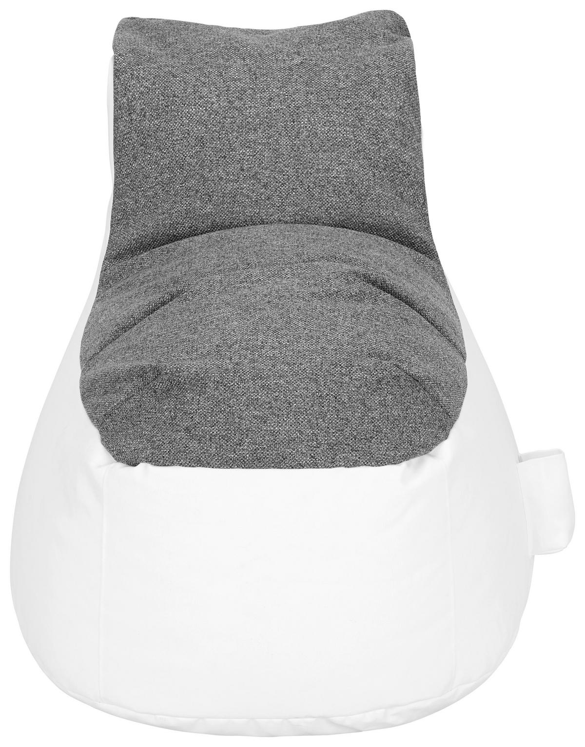 SITZSACK Cortona in Grau/Weiß - Grau, Textil (65/95/75cm) - Mömax