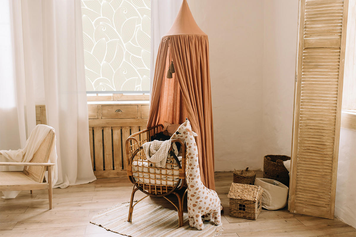 VERDUNKELUNGSROLLO 70x140 cm Blätter - Grau, Textil (70/140cm) - TULUP