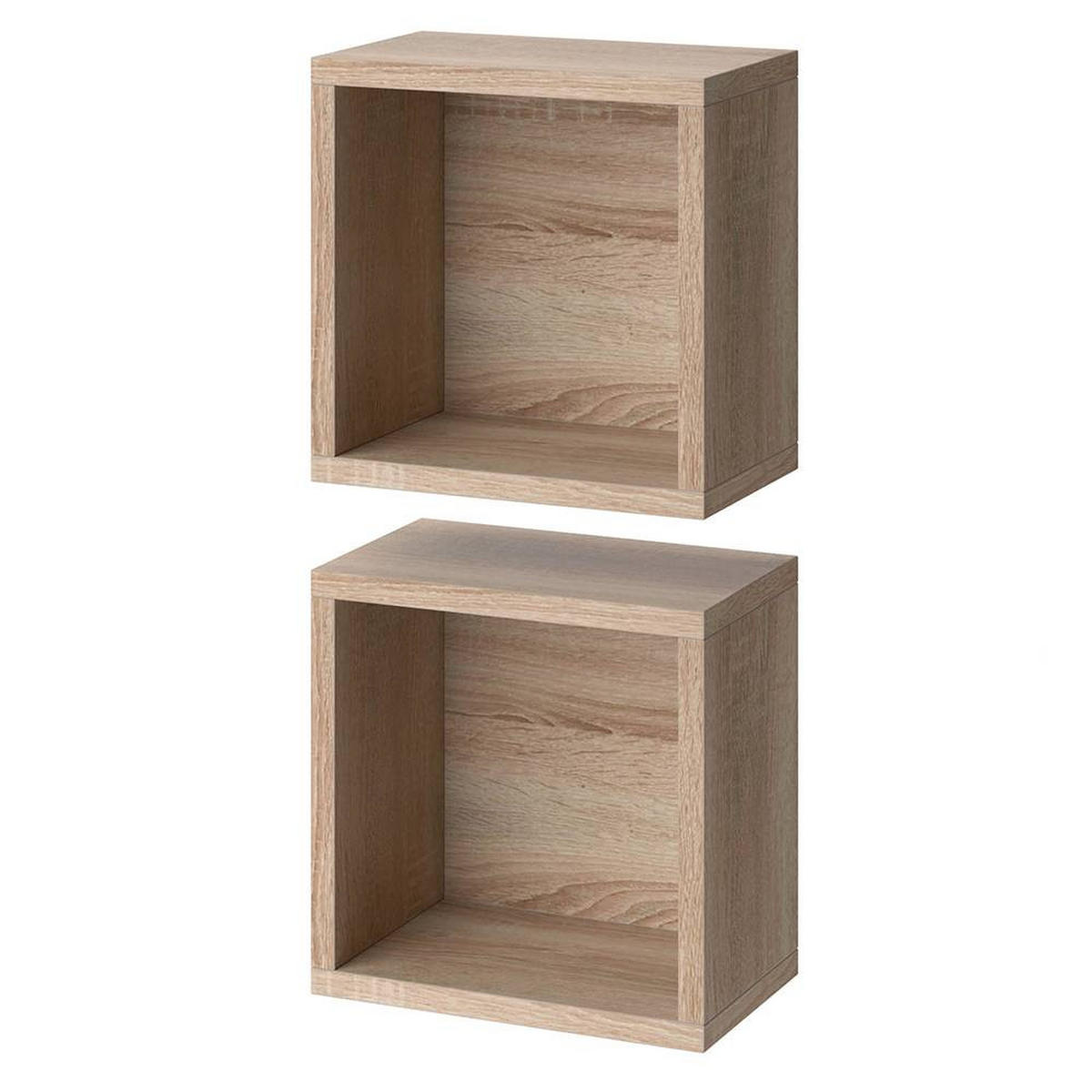 BADSCHRANK Senyo Sonoma 25 x 25 cm 2er Set - Sonoma Eiche, Holzwerkstoff (25/25/15cm) - Vicco