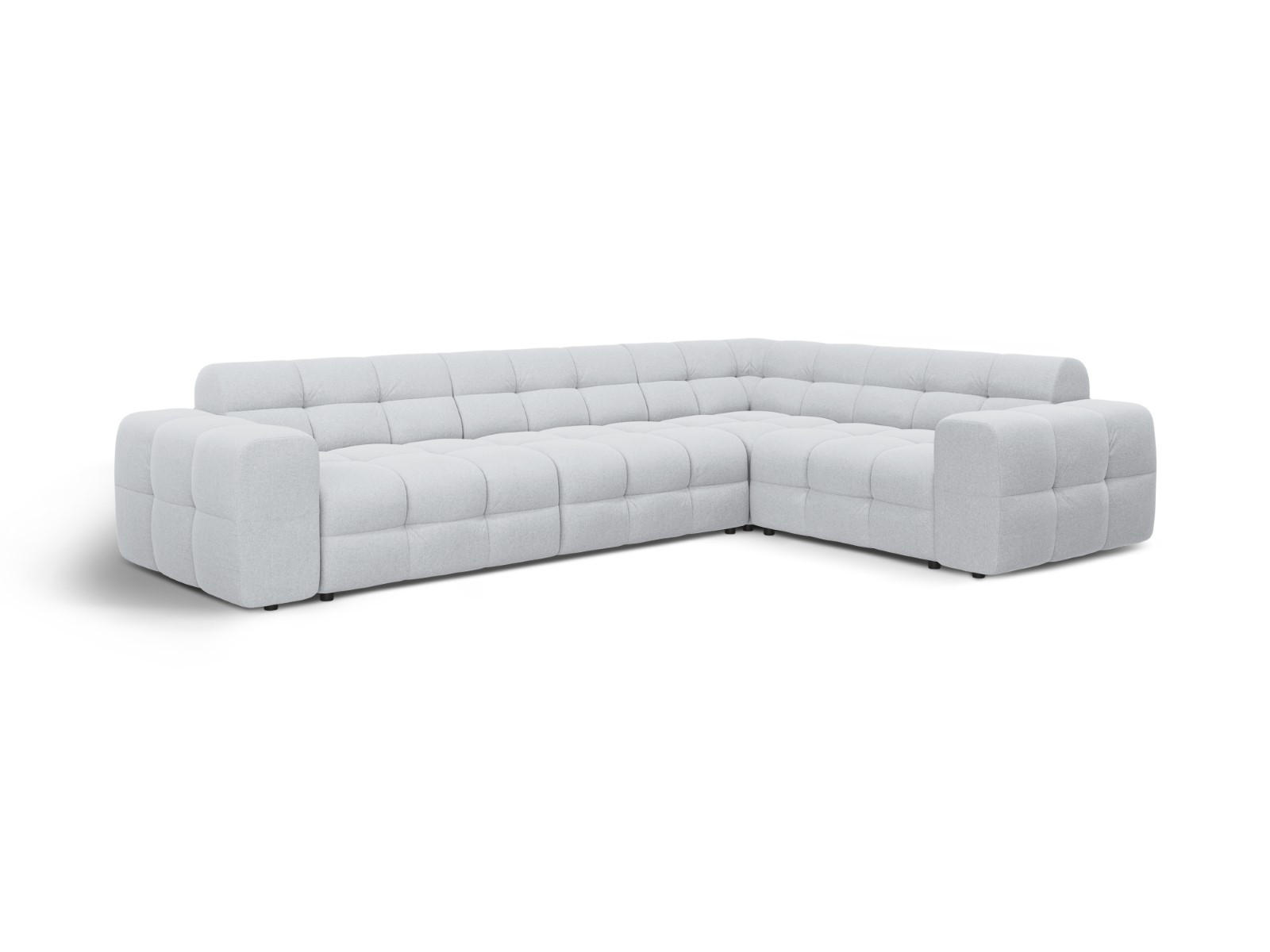 ECKSOFA rechts Kendal aus strukturiertem Stoff hellgrau 6 Sitzplätze - Hellgrau, Textil (231/332cm) - Micadoni