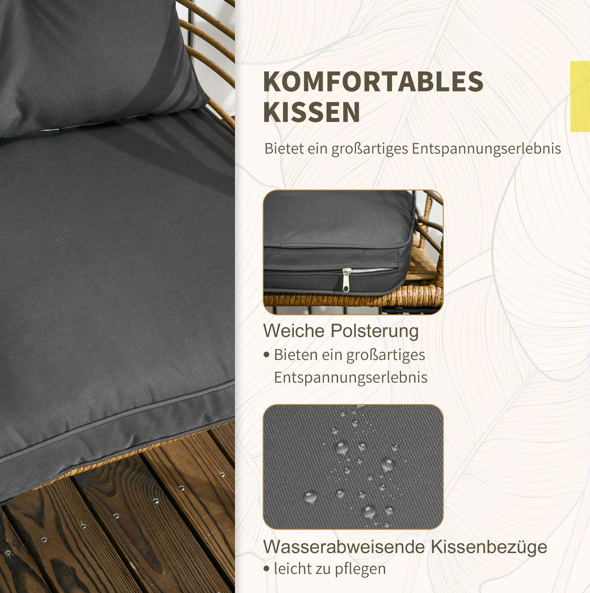 GARTENSET 62/78/65 cm Sand aus Stahl 3er Set - Grau, Metall - OKMYHOME