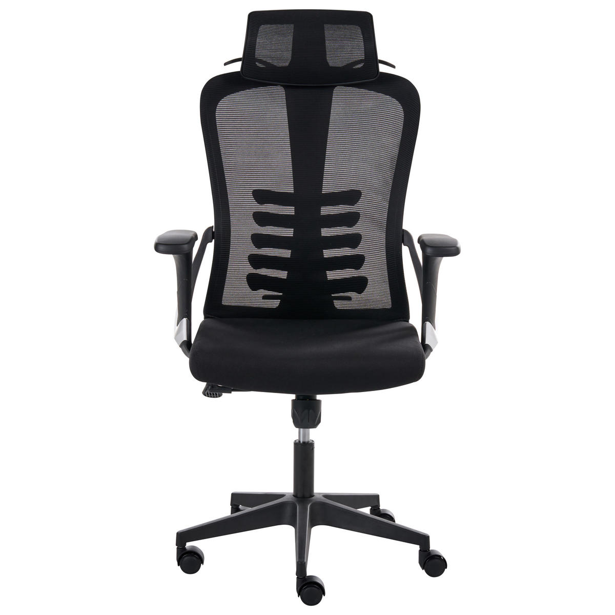 BÜROSTUHL Schwarz Ergonox - Schwarz, Textil (60/119/70cm) - Beliani