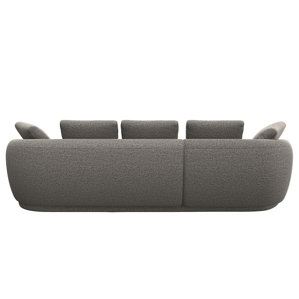 ECKSOFA mit Longchair - Schwarz/Grau, Kunststoff/Textil (276/146cm) - home24