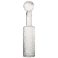 DEKOOBJEKT FLASCHE RELIEF Transparant - Transparent, Glas (12.5/56/12.5cm) - J-Line
