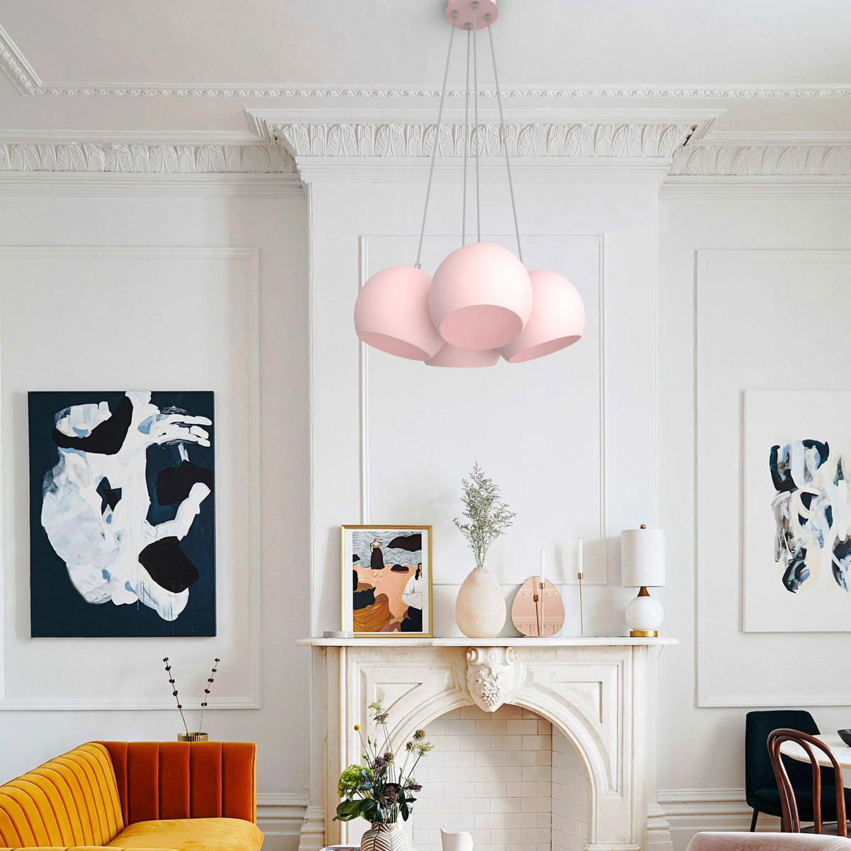 HÄNGELEUCHTE - Pink, Metall (25/25/20cm) - Lumicom