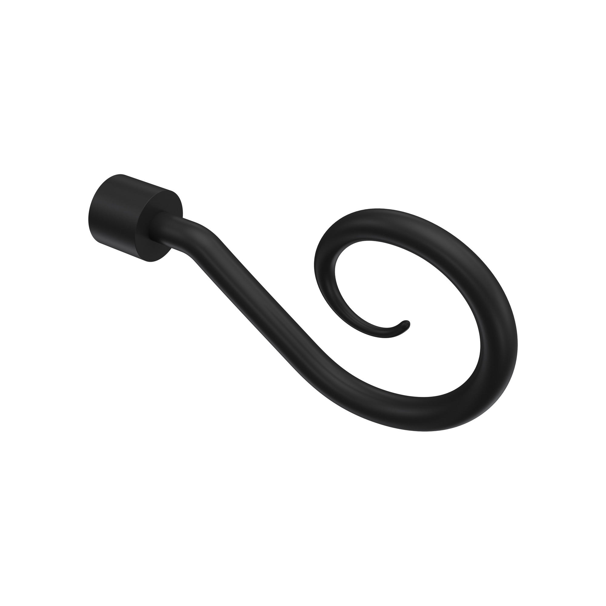 ENDSTÜCKE FÜR GARDINENSTANGEN 16 mm Ø, Allegra Schwarz, Packung 2 Stück - Schwarz, Metall (11.4/5.5/5.5cm) - INTERDECO