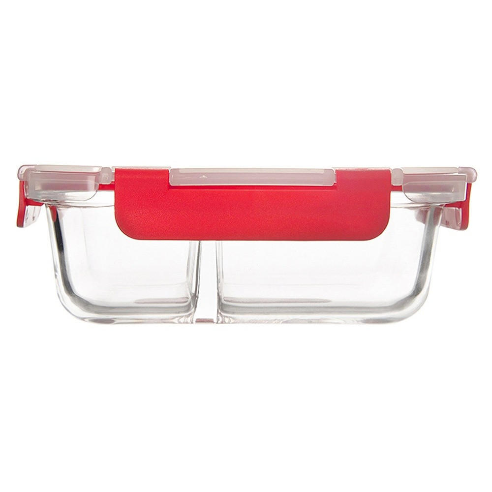 LUNCHBOX unterteilt 550 ml Transparent - Transparent, Glas (13.5/6/18.5cm) - Orion 