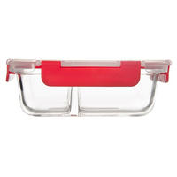 LUNCHBOX unterteilt 550 ml Transparent - Transparent, Glas (13.5/6/18.5cm) - Orion 