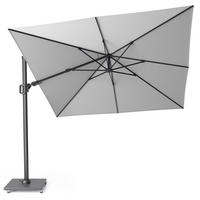 AMPELSCHIRM quadratisch 3 x 3 m Challenger T² Basic 360° kippbar hellgrau/anthrazit - Hellgrau, Metall (300/300cm) - Platinum