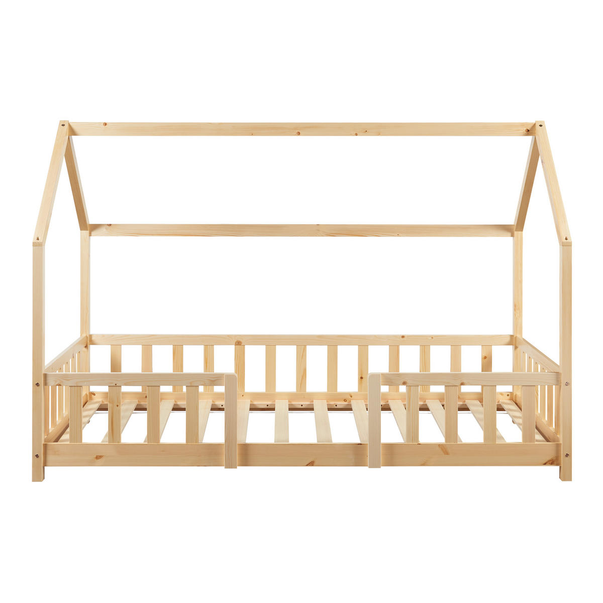 HAUSBETT Sisimiut - Naturfarben, Holz (90/200cm) - [en.casa]