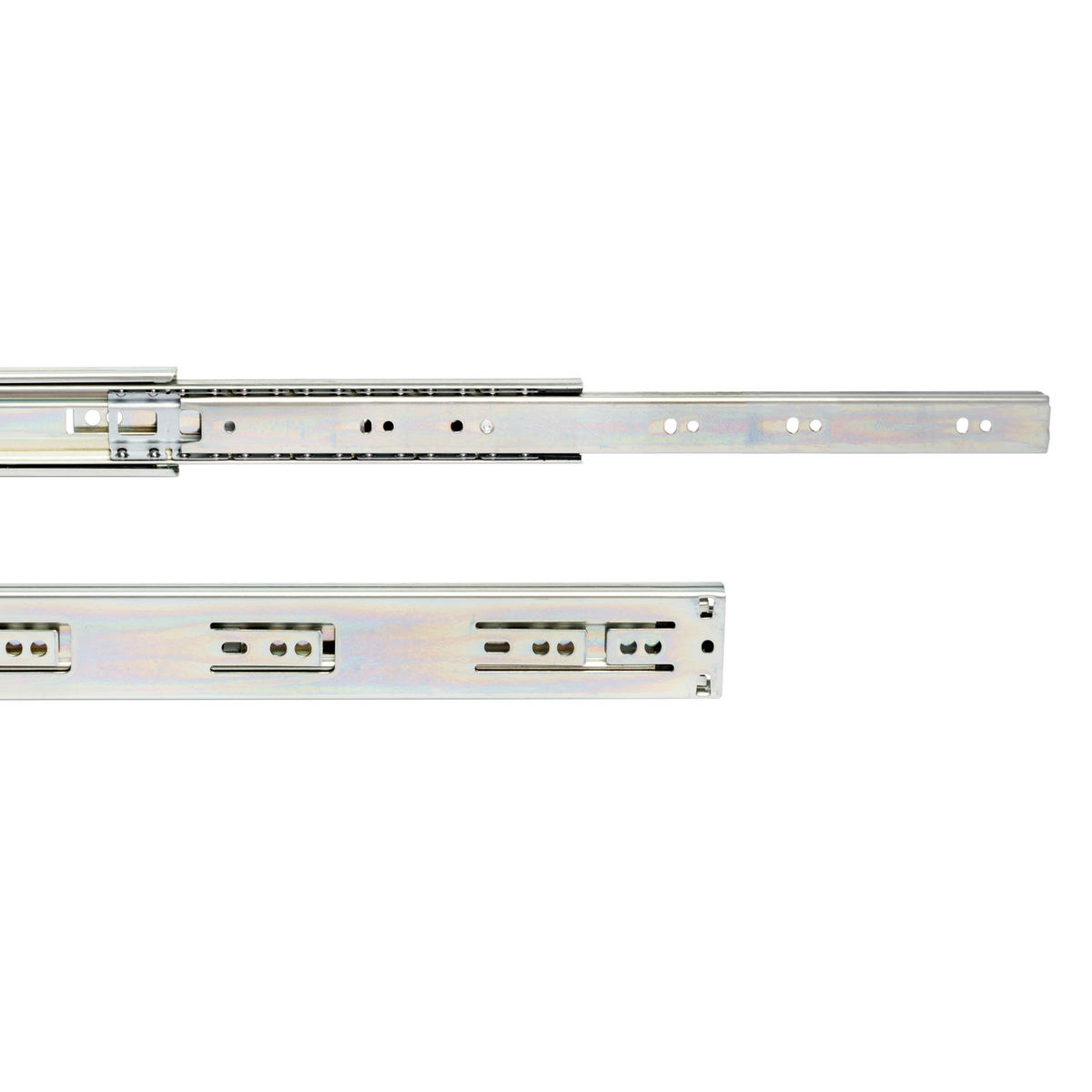 KORPUSSCHIENEEN Kugelgelagerter für Schubladen mit Vollauszug, Höhe 45mm, Länge 500mm, Stahl, Verzinkt - Zinkfarben, Metall (5.5/3/50cm) - EMUCA