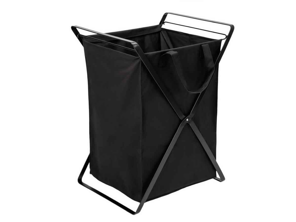 WÄSCHESAMMLER Tower schwarz 37/49/64 cm - Schwarz, Metall (49/64/37cm) - Yamazaki