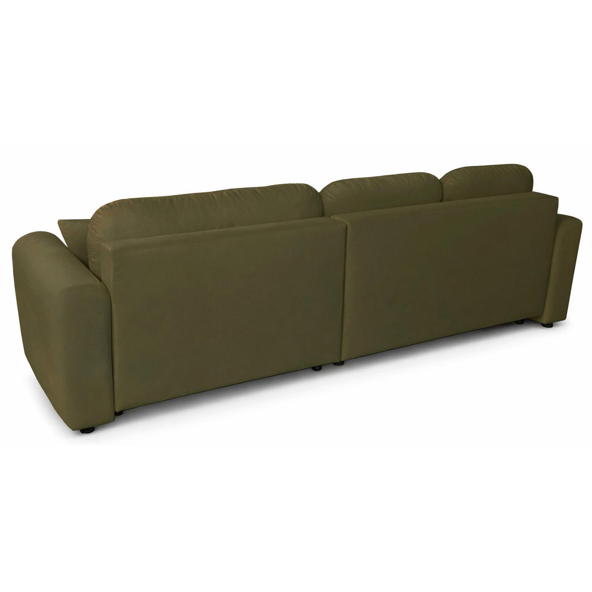 ROHOVÁ POHOVKA Olido Olivový Velur - černá/olivově zelená, textil/plast (279/150cm) - Selsey